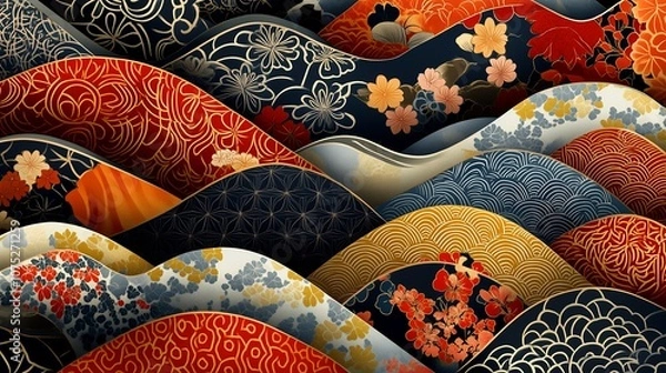 Fototapeta 着物と和柄