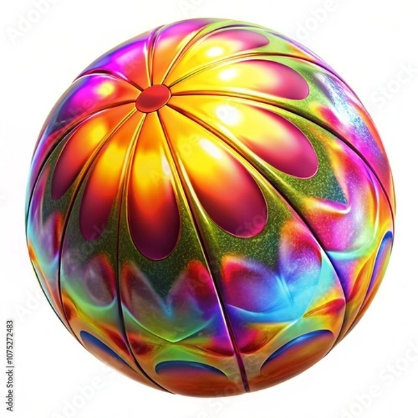 Obraz bright inflatable ball isolated on a white background