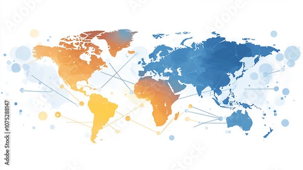 Fototapeta The clear financial growth displayed on the graph results from expanding into international markets.
