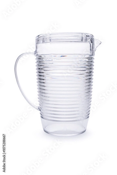 Fototapeta Transparent plastic pitcher for different liquids