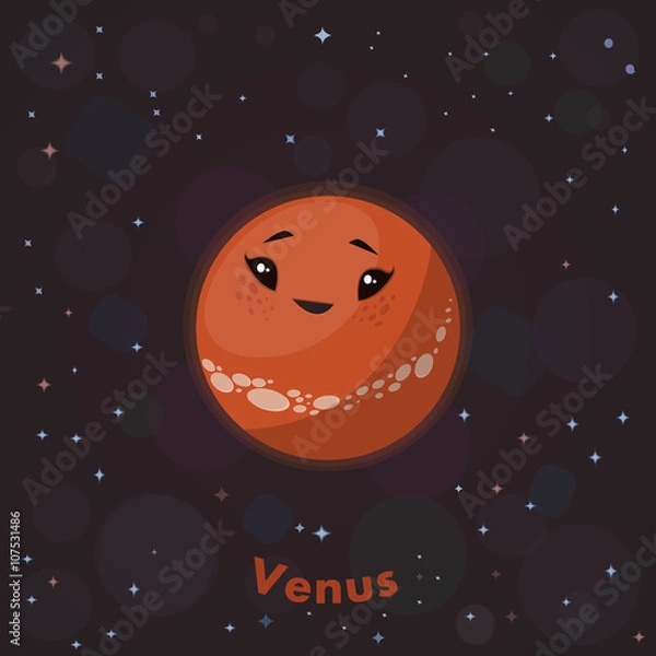 Fototapeta Cute  planet Venus