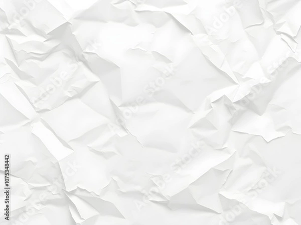 Obraz Crumpled paper texture white background