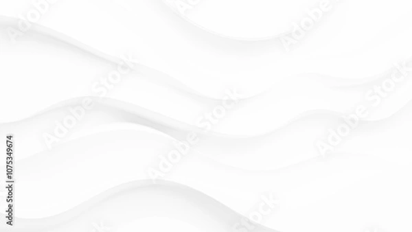 Fototapeta white wave curve lines banner background design. White wave modern abstract background. Luxury horizontal white background for business banner, poster, backdrop, voucher, invite. Vector illustration