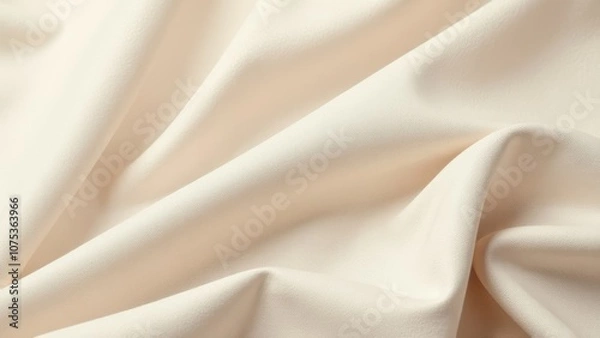 Obraz Rippled beige cloth background. Fabric texture