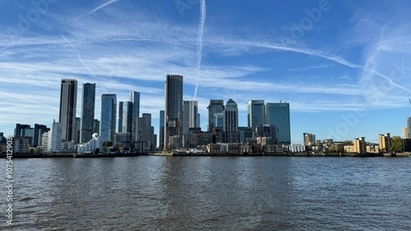 Obraz Canary Wharf London City View From Thames River