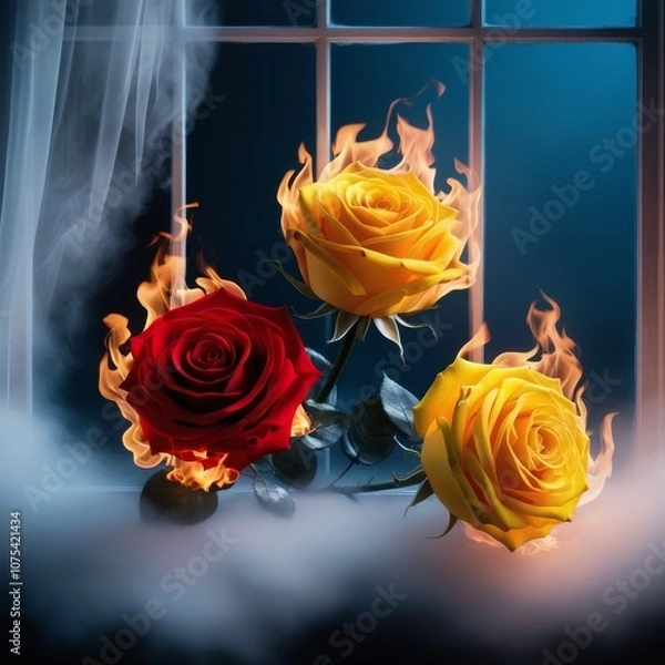 Fototapeta Nice rose pic ai generator