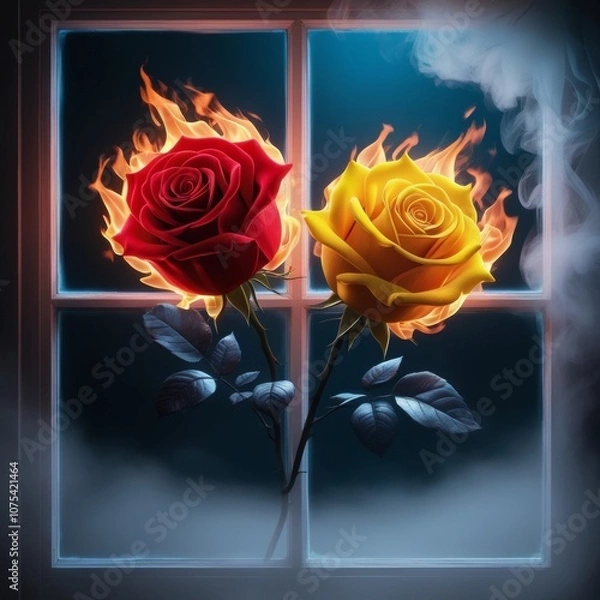 Fototapeta Nice rose pic ai generator