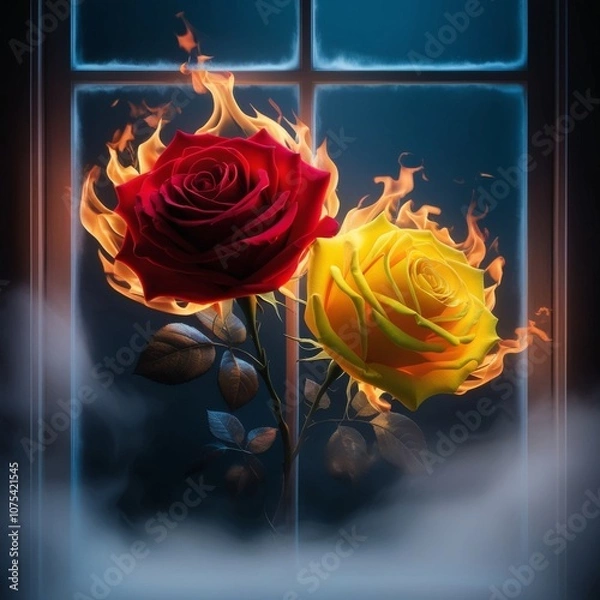 Fototapeta Nice rose pic ai generator