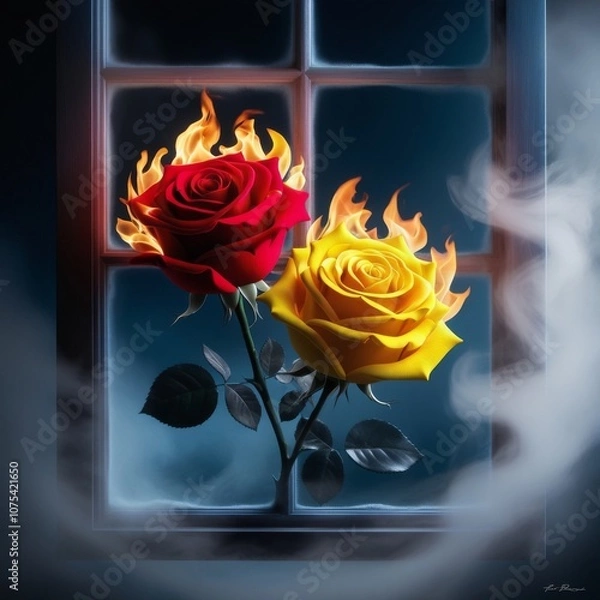 Fototapeta Nice rose pic ai generator