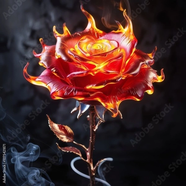 Fototapeta Nice rose pic ai generator