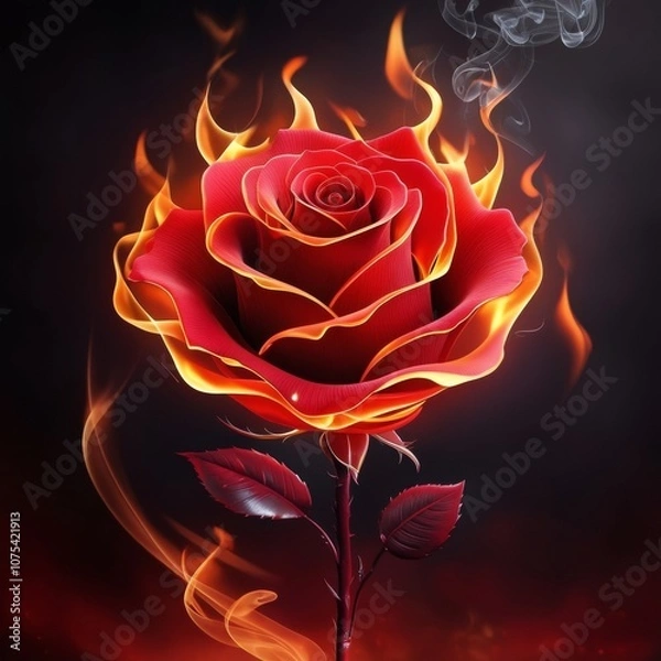 Fototapeta Nice rose pic ai generator