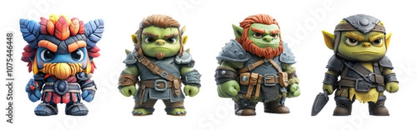 Fototapeta Cute Fantasy Characters Collection for Illustration Use