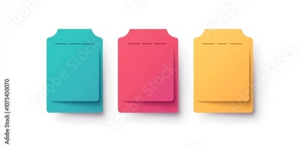 Fototapeta Discover a range of stylish paper coupons and beautifully designed invitations specifically for cinema, concerts, and various events featuring vibrant colors and convenient tearoff sections