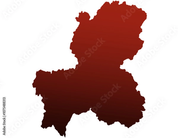 Fototapeta 岐阜県　地図　水色　グラデーション　イラスト