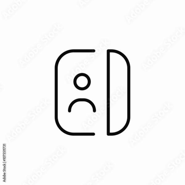 Obraz contacts book icon sign vector