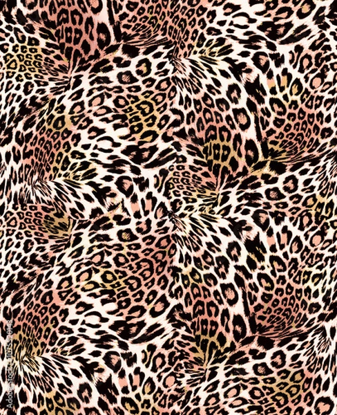 Obraz animal skin pattern. leopard print.