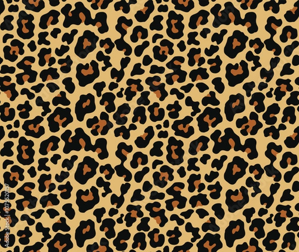 Obraz 
leopard pattern seamless skin background, modern vector design, fashion print