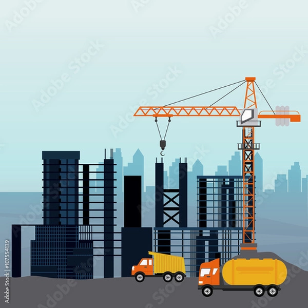 Fototapeta Under construction design