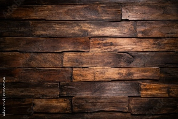 Fototapeta Rustic wood planks background - Generative AI. Beautiful simple AI generated image