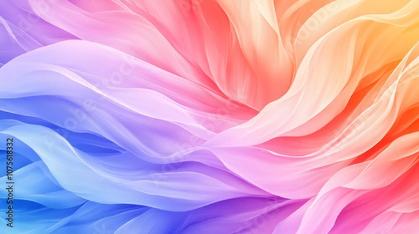 Fototapeta Abstract background with flowing, colorful fabric.