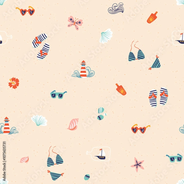 Obraz Summer vacation pattern