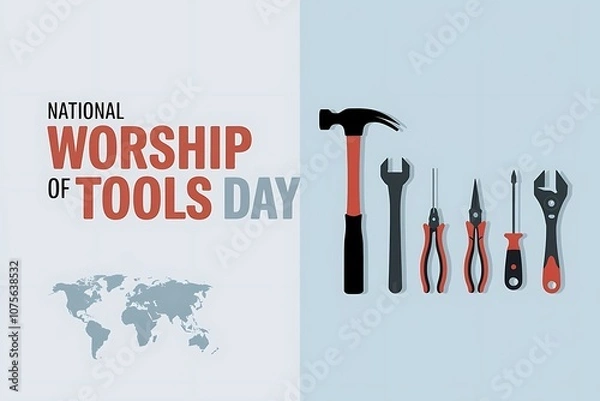 Obraz Celebrate National Worship of Tools Day with global tool appreciation art