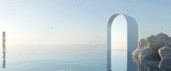 Obraz Minimalist Archway Over Water