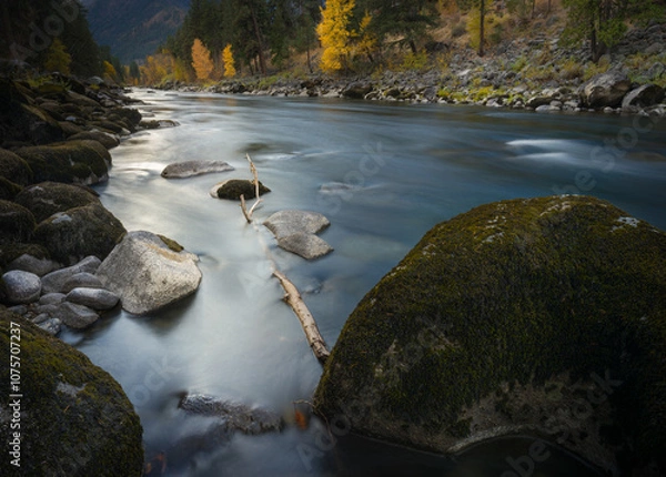 Fototapeta Wenatchee River Autumn