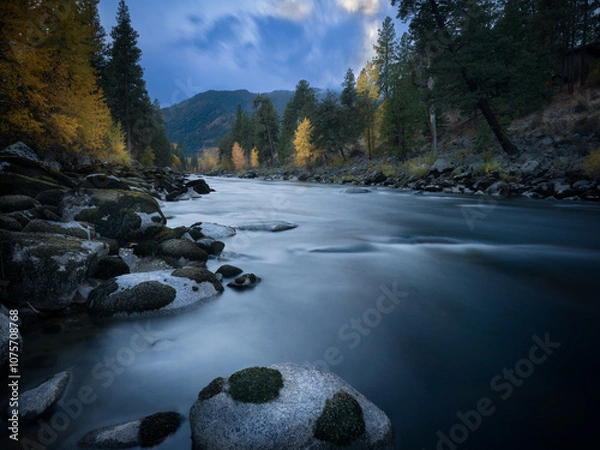 Fototapeta Wenatchee River Autumn