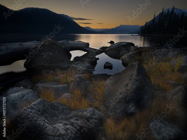 Fototapeta Sunset Lake