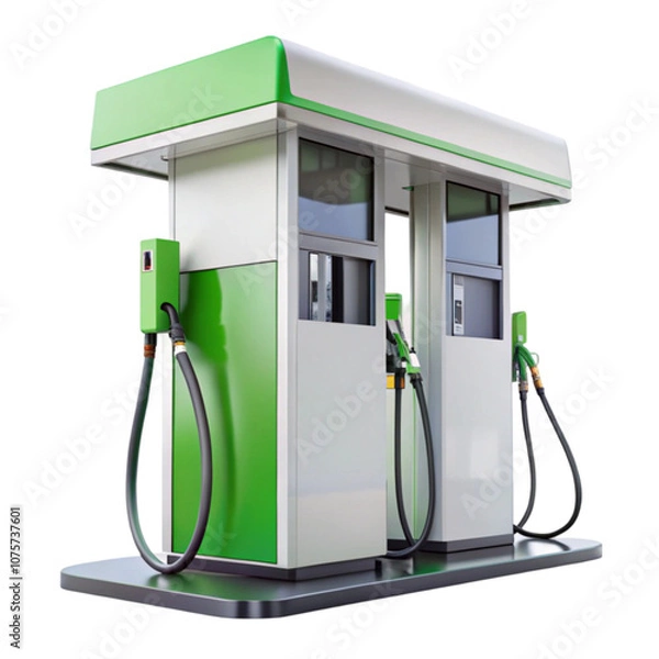 Fototapeta Gas station 3d design Suitable for design elements