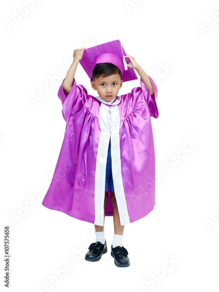 Obraz boy in graduation gown .
