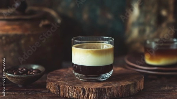 Fototapeta A stunning image capturing the essence of traditional Vietnamese iced coffee,