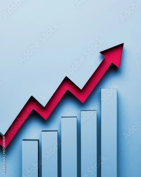 Fototapeta graph with arrow