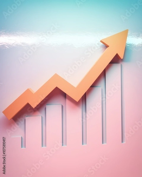 Fototapeta business chart with arrow