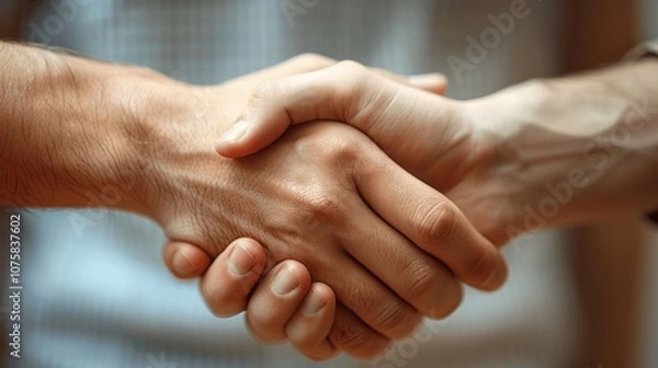 Fototapeta Businessmen Handshake Isolated on White Background - Partnership, Agreement, Negotiation, Trust, Teamwork, Success