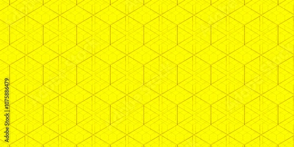 Obraz Hexagonal shape pattern background | Elegant seamless pattern with multi shape, colourful | Abstract background with yellow colour