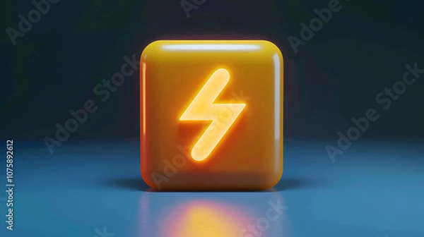 Fototapeta Electricity icon 3D