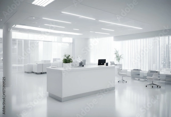 Fototapeta design chair medicine mock corridor waiting interior wall modern banner hospital entrance colored emergency medicals clinic  
