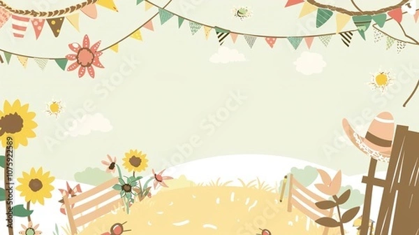 Obraz Vintage Vibes: Creating a Nostalgic Country Style Birthday Background