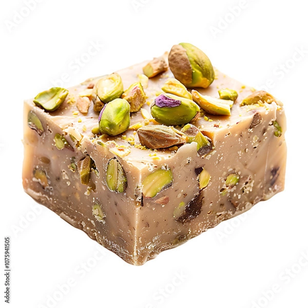 Fototapeta Halva with Pistachio Isolated on Transparent Background
