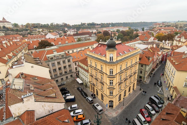 Fototapeta Aerial view of Prague