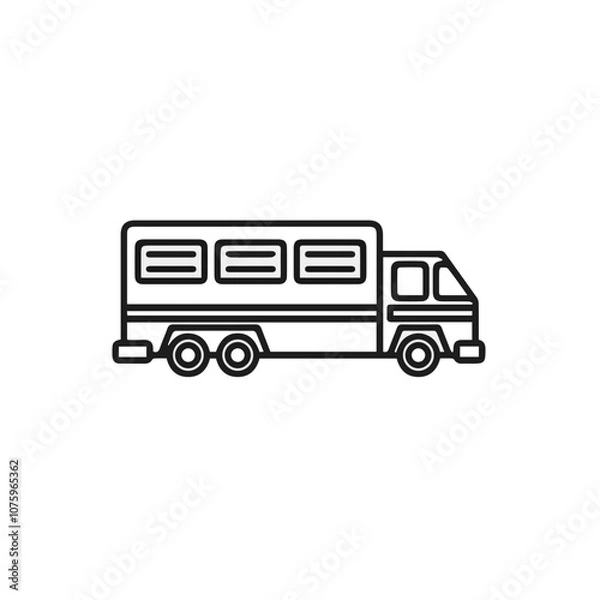 Fototapeta Truck icon symbol vector illustration
