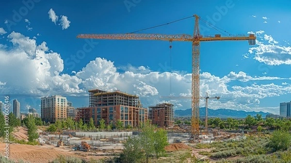 Fototapeta Construction site in Denver, Colorado