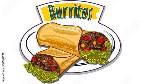 Fototapeta Burritos vector