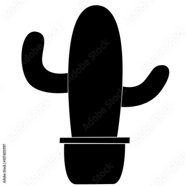 Fototapeta A Simple Cartoon Cactus