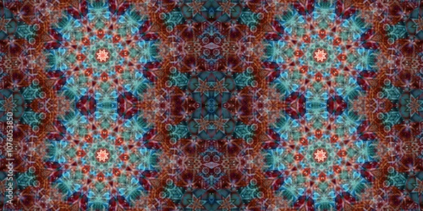 Obraz Seamless abstract pattern. The texture of the pattern is symmetrical. Endless pattern