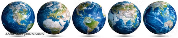 Fototapeta Earth globe world map set