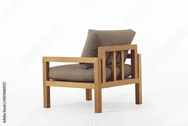 Obraz Modern wooden chairs with soft sofa seats