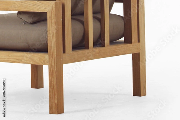 Obraz Modern wooden chairs with soft sofa seats